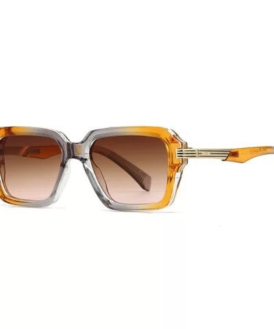 Retro Double Beam Square Frame Sunglasses