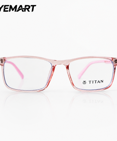 BABY A8001 Korean-Origin TR Transparent Pink Rectangular Optical Glasses for Women