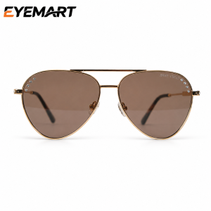 Jimmy Choo-Style Crystal Aviator Women’s Sunglasses – Gold & Brown Gradient