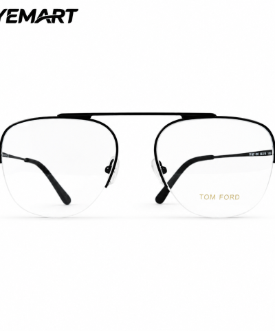 Tom Ford Super Premium Titanium Half-Rim Black Round Style Eyeglass Frame for Unisex
