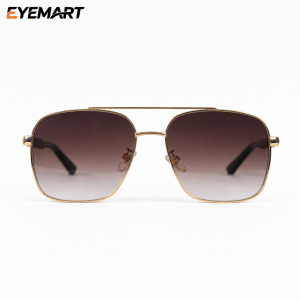 Cartier Super Premium Gold Metal Square Fashion Sunglasses with Brown Gradient Lenses (Master Copy)