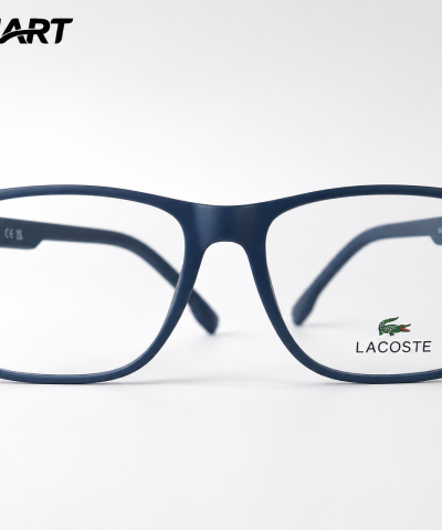 Lacoste Premium TR Lightweight Full-Rim Soft Square Eyeglass Frame – Navy Blue 54mm