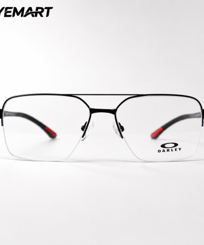 Oakley M8026 Sports Metal Eyeglass Frame | Double Bridge Square Full Frame | Black