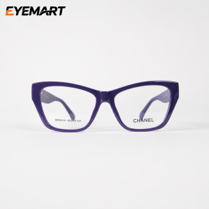 Chanel GP25101 Premium Purple Cat Eye Eyeglass Frame for Women | Lightweight Full Frame