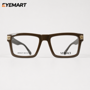 Versace GP25127 Premium CP Square Eyeglass Frame for Men | Lightweight Full Frame