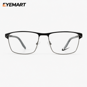 Nike Executive Stainless Steel Rectangle Eyeglass for Men – Gun Metal