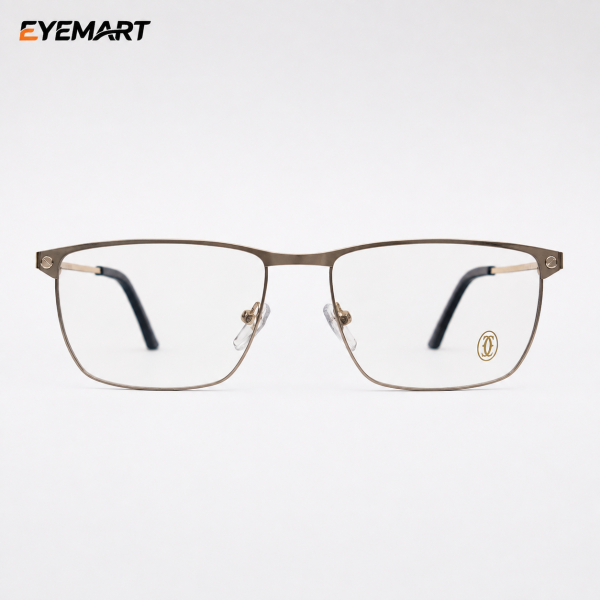 Cartier CT0227 gold metal full-rim unisex eyeglass side view