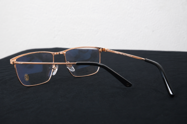 Cartier CT0227 gold metal full-rim unisex eyeglass side view