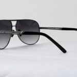 Porsche Design P'8657 gunmetal aviator sunglass side view