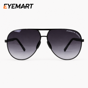 Porsche Design P'8657 gunmetal aviator sunglass side view