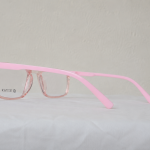 Titan TR81804 kids’ baby-pink Korean TR eyeglass angle view