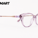 DIOR TR82013 transparent light-pink cat-eye women’s eyeglass front view