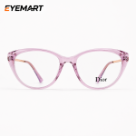 DIOR TR82013 transparent light-pink cat-eye women’s eyeglass front view