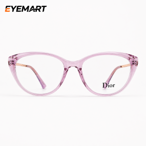 DIOR TR82013 transparent light-pink cat-eye women’s eyeglass front view