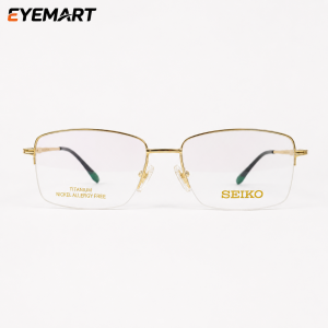Z Charment 91087 Titanium IP Square Semi-Rimless Eyeglasses
