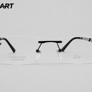 Line Art XL2211-1 Excellence Titanium Square Rimless Eyeglasses