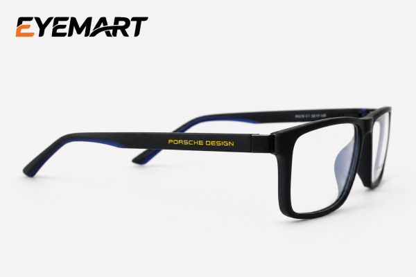 6419 C11 Porsche Design matte-black eyeglass rear view