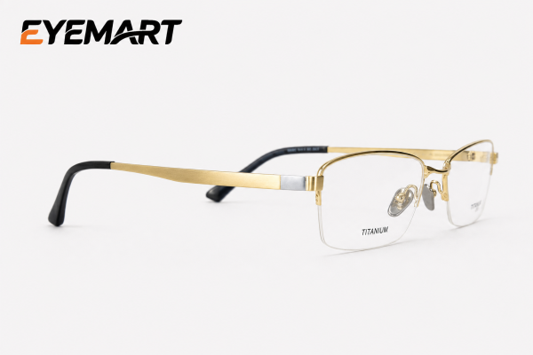 Z Charmant S6025 pure titanium gold eyeglass front view