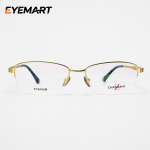 Z Charmant S6025 pure titanium gold eyeglass front view